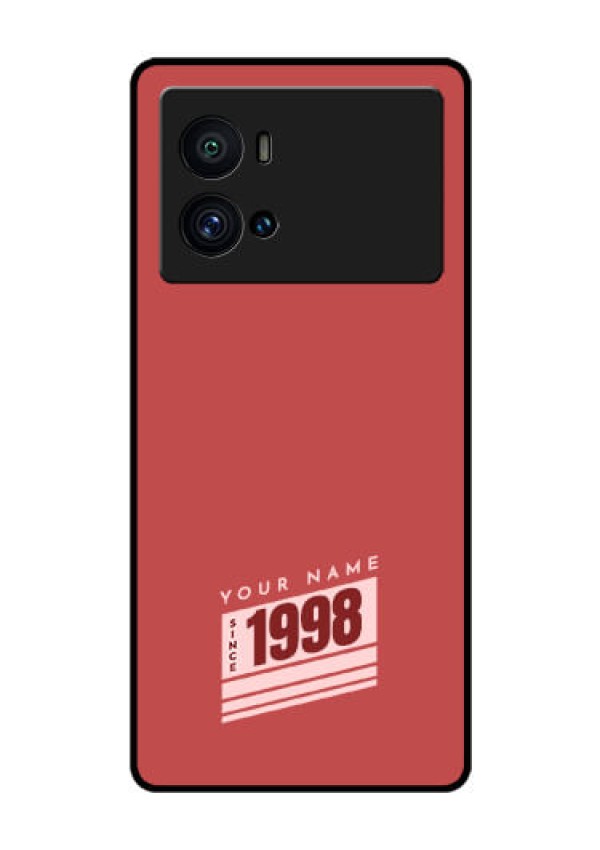 iQOO 9 Pro 5G Custom Glass Phone Case - Red custom year of birth Design
