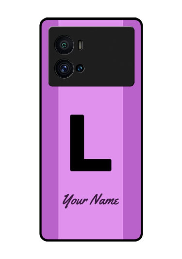 iQOO 9 Pro 5G Custom Glass Phone Case - Tricolor custom text Design