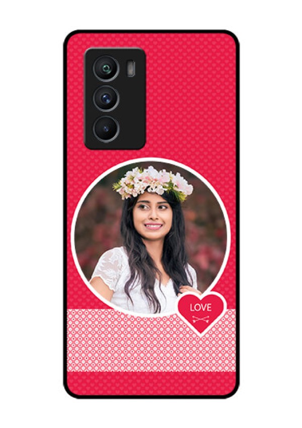 iQOO 9 SE 5G Personalised Glass Phone Case - Pink Pattern Design
