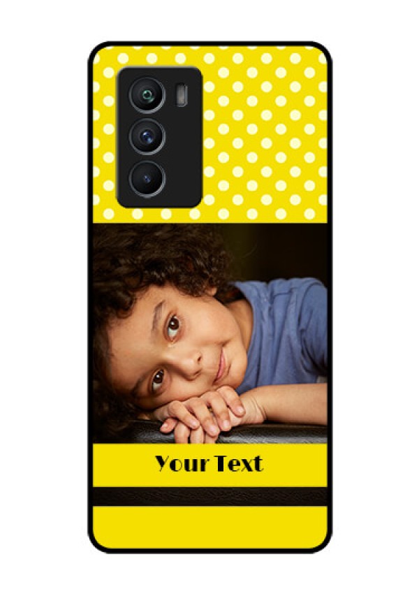 iQOO 9 SE 5G Custom Glass Phone Case - Bright Yellow Case Design