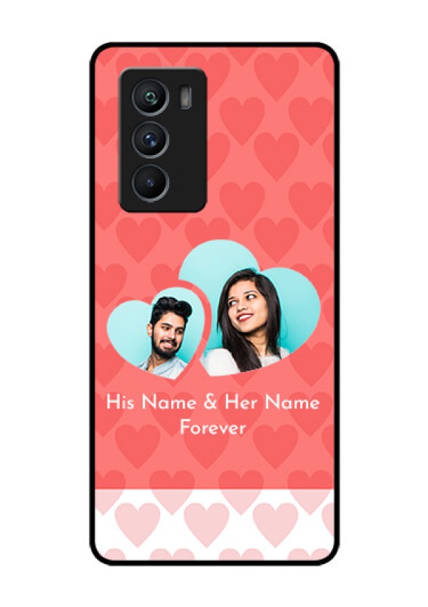 iQOO 9 SE 5G Personalized Glass Phone Case - Couple Pic Upload Design
