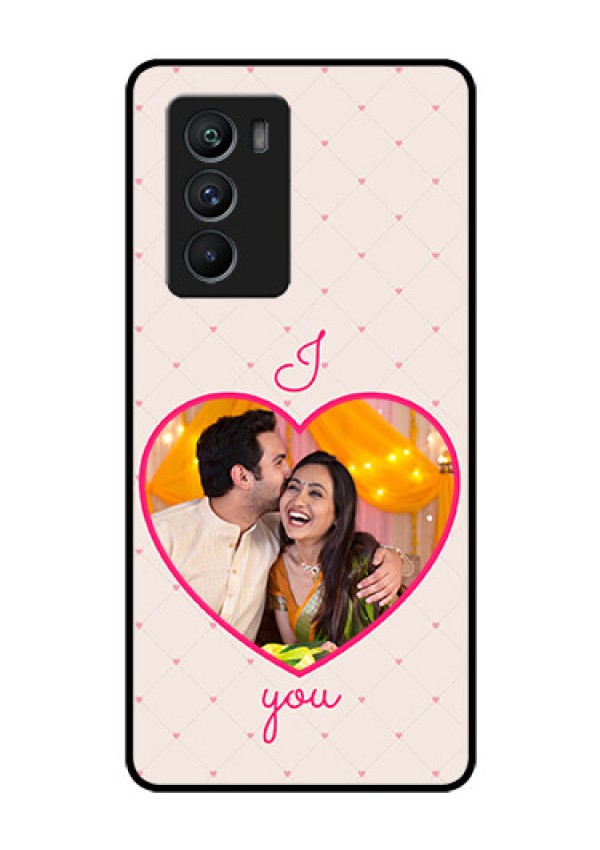 iQOO 9 SE 5G Custom Glass Mobile Case - Heart Shape Design