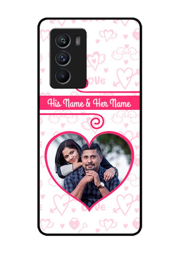 iQOO 9 SE 5G Personalized Glass Phone Case - Heart Shape Love Design