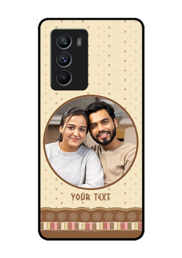 iQOO 9 SE 5G Custom Glass Mobile Case - Brown Dotted Mobile Case Design