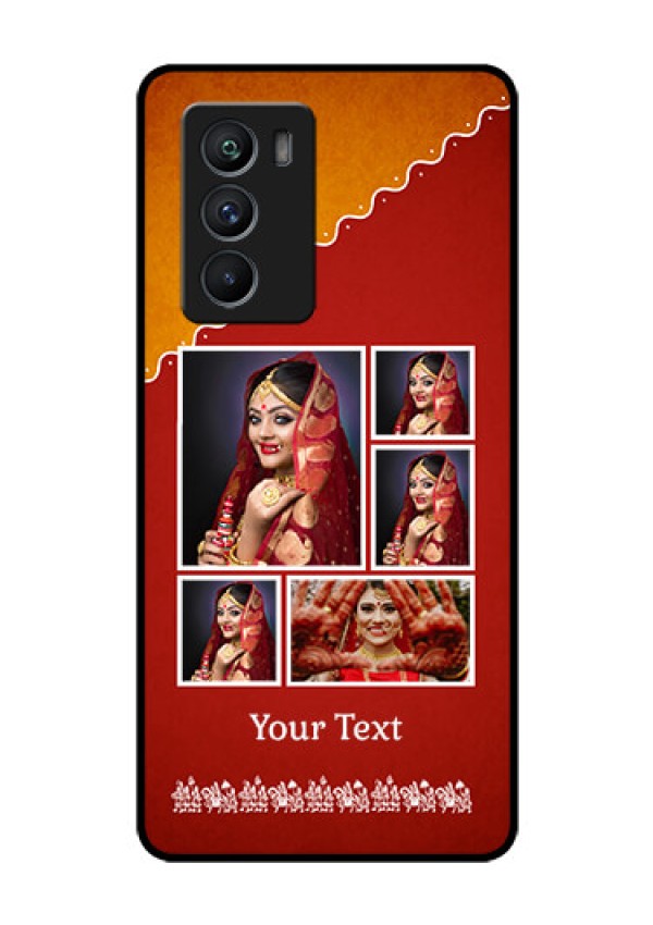 iQOO 9 SE 5G Personalized Glass Phone Case - Wedding Pic Upload Design