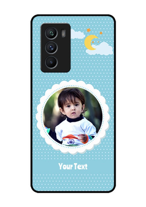 iQOO 9 SE 5G Personalised Glass Phone Case - Violet Pattern Design