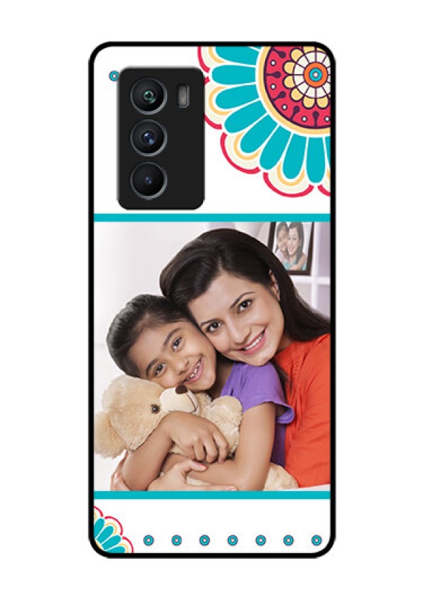 iQOO 9 SE 5G Custom Glass Phone Case - Flower Design