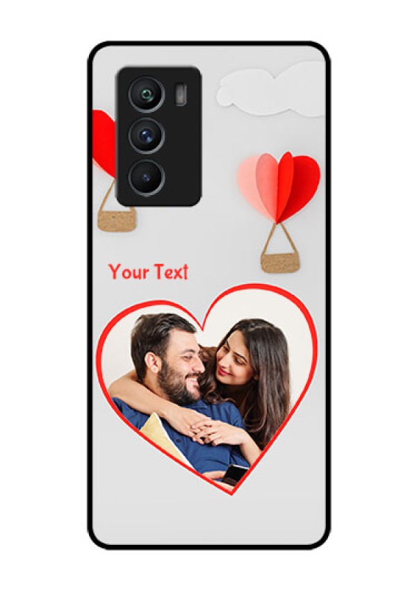 iQOO 9 SE 5G Custom Glass Mobile Case - Parachute Love Design