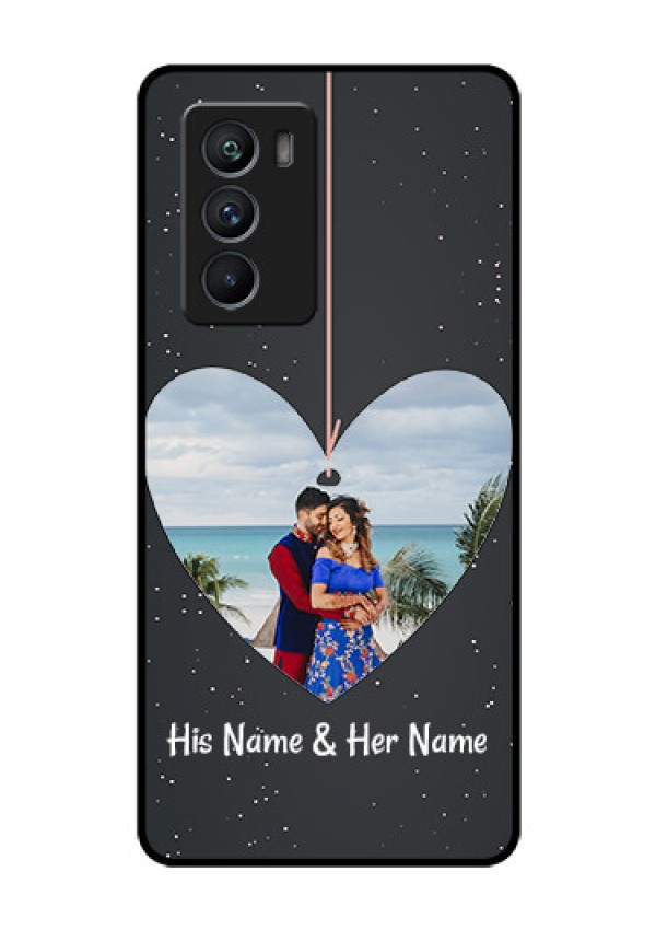 iQOO 9 SE 5G Custom Glass Phone Case - Hanging Heart Design