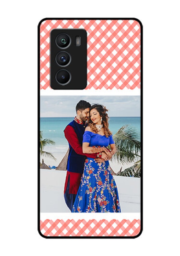 iQOO 9 SE 5G Personalized Glass Phone Case - Pink Pattern Design