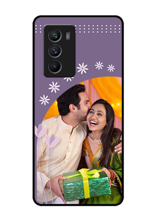 iQOO 9 SE 5G Custom Glass Mobile Case - Lavender flowers design