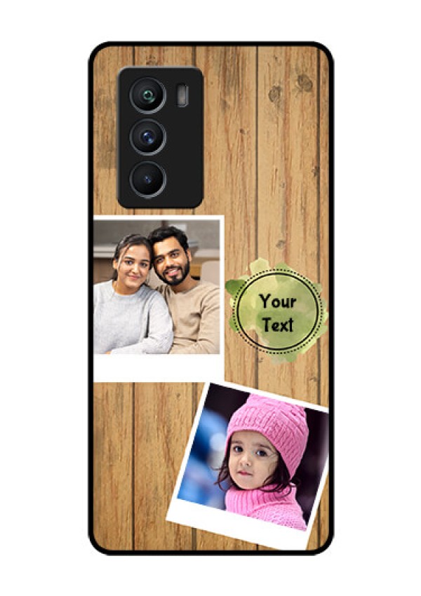 iQOO 9 SE 5G Custom Glass Phone Case - Wooden Texture Design