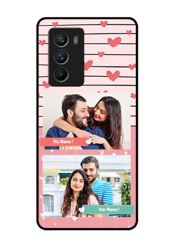 iQOO 9 SE 5G Custom Glass Mobile Case - Photo with Heart Design