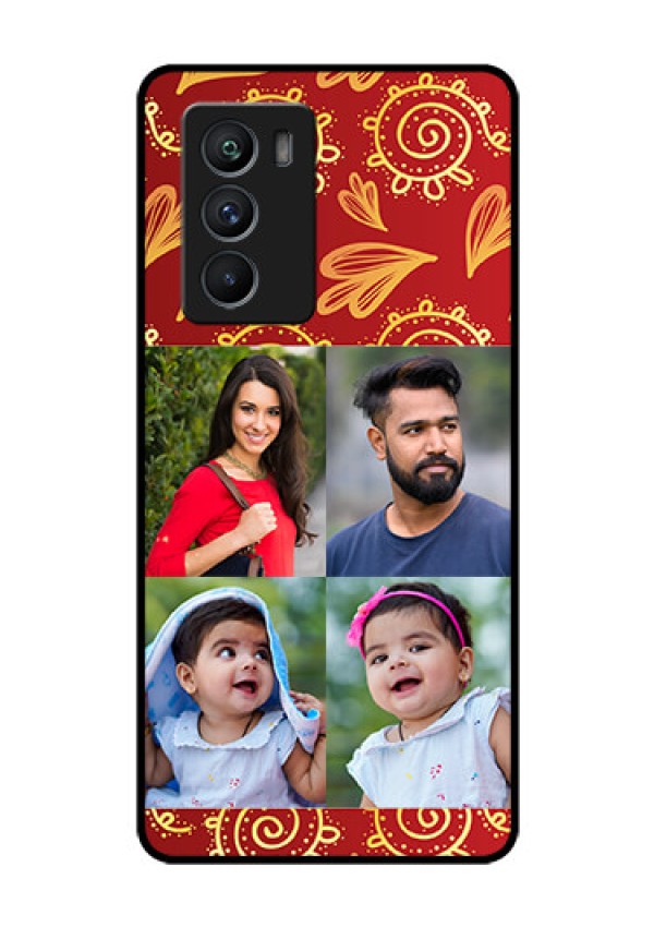 iQOO 9 SE 5G Photo Printing on Glass Case - 4 Image Traditional Design