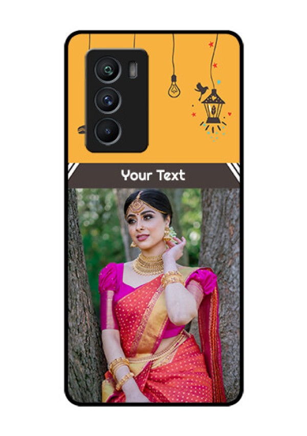 iQOO 9 SE 5G Custom Glass Mobile Case - with Family Picture and Icons