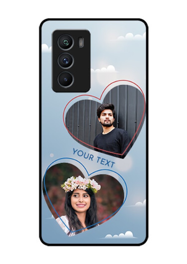 iQOO 9 SE 5G Custom Glass Mobile Case - Blue Color Couple Design