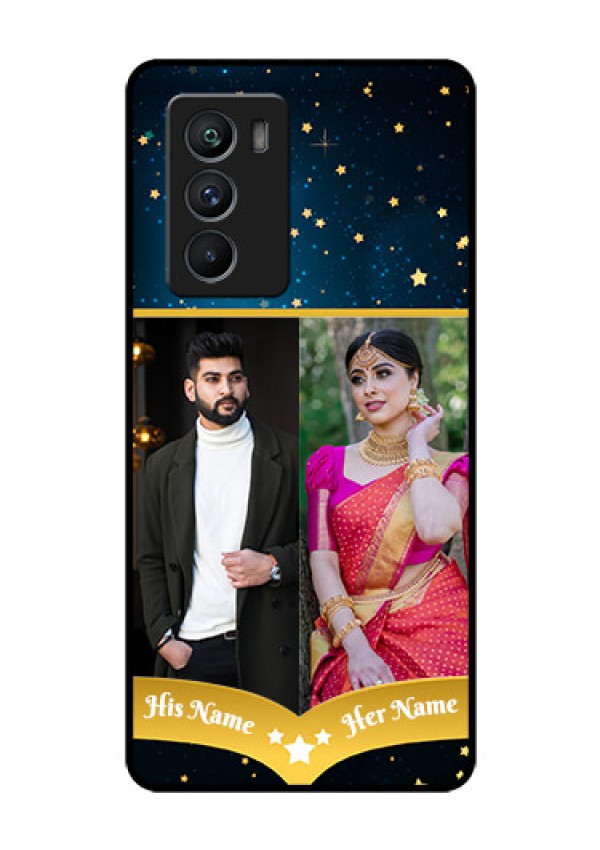 iQOO 9 SE 5G Custom Glass Phone Case - Galaxy Stars Backdrop Design