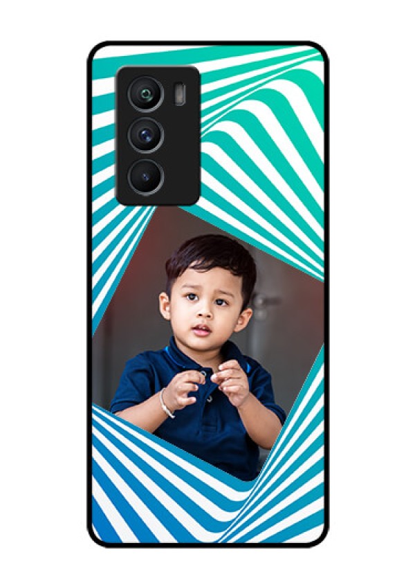 iQOO 9 SE 5G Personalized Glass Phone Case - Abstract Spiral Design