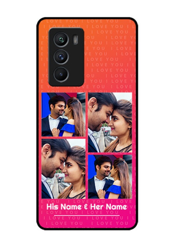 iQOO 9 SE 5G Custom Glass Phone Case - I Love You Pink Design