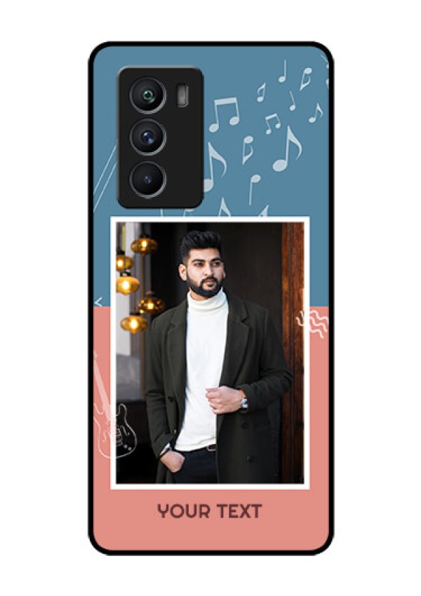 iQOO 9 SE 5G Photo Printing on Glass Case - with Color Musical Note Design