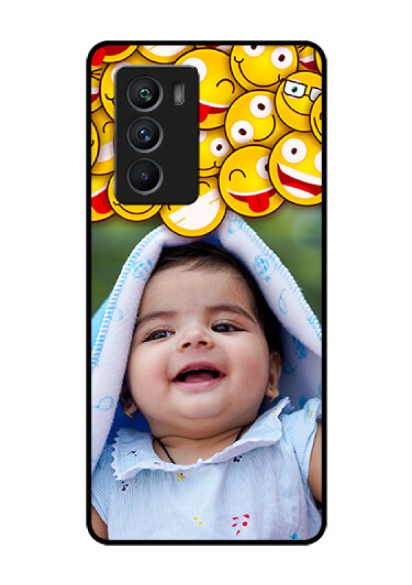 iQOO 9 SE 5G Custom Glass Mobile Case - with Smiley Emoji Design