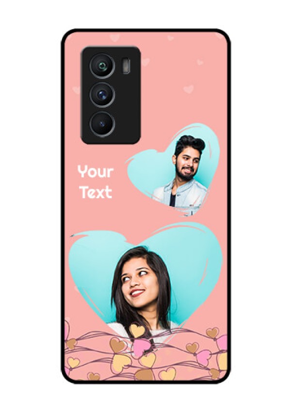 iQOO 9 SE 5G Custom Glass Mobile Case - Love Doodle Design