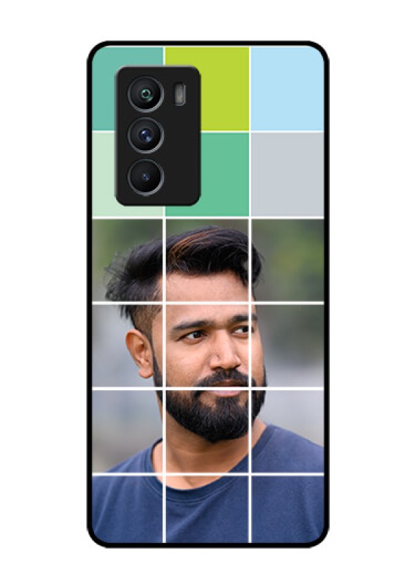 iQOO 9 SE 5G Photo Printing on Glass Case - with white box pattern