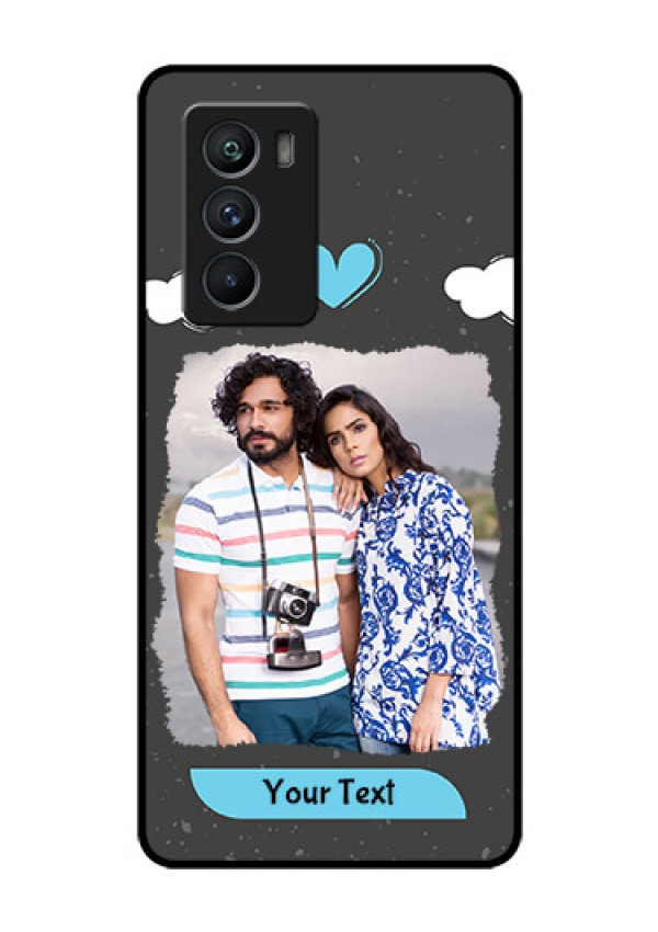 iQOO 9 SE 5G Custom Glass Phone Case - Splashes with love doodles Design