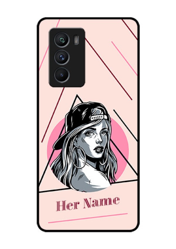 iQOO 9 SE 5G Personalized Glass Phone Case - Rockstar Girl Design
