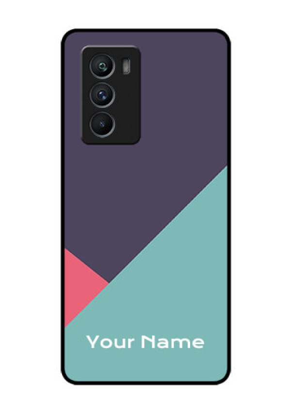 iQOO 9 SE 5G Custom Glass Mobile Case - Tri Color abstract Design