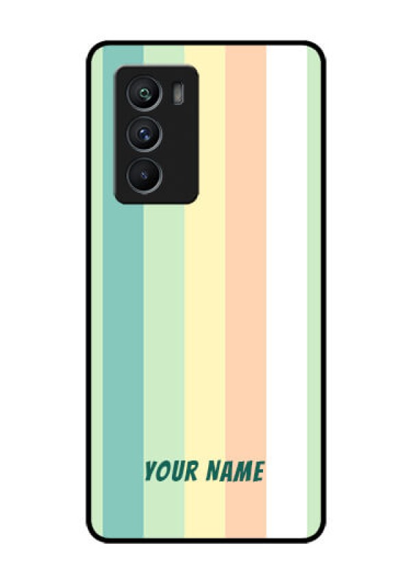 iQOO 9 SE 5G Photo Printing on Glass Case - Multi-colour Stripes Design