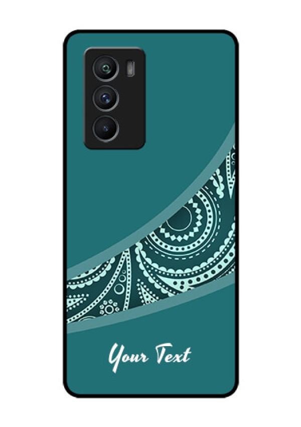 iQOO 9 SE 5G Photo Printing on Glass Case - semi visible floral Design
