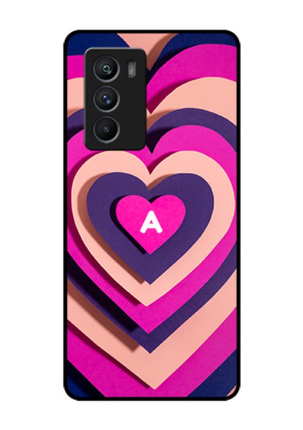 iQOO 9 SE 5G Custom Glass Mobile Case - Cute Heart Pattern Design