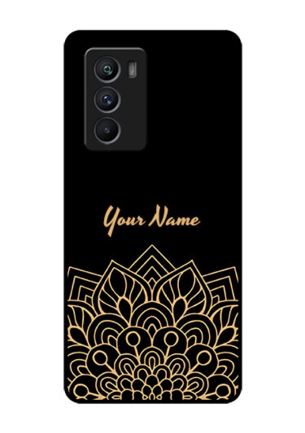 iQOO 9 SE 5G Custom Glass Phone Case - Golden mandala Design