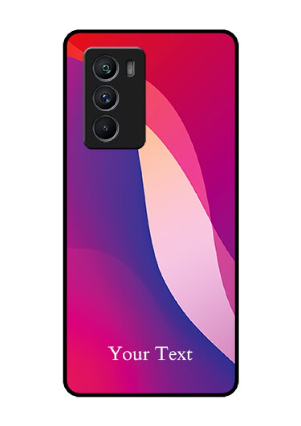 iQOO 9 SE 5G Personalized Glass Phone Case - Digital abstract Overlap Design