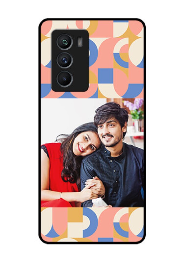 iQOO 9 SE 5G Photo Printing on Glass Case - Semi-circle Maze Pattern Design