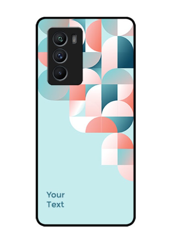iQOO 9 SE 5G Custom Glass Phone Case - Stylish Semi-circle Pattern Design