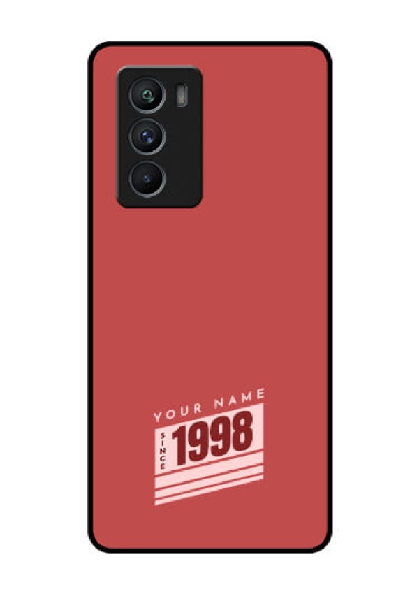 iQOO 9 SE 5G Custom Glass Phone Case - Red custom year of birth Design