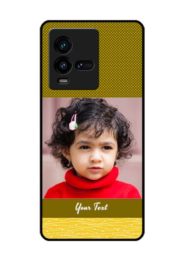 iQOO 9T 5G Custom Glass Phone Case - Simple Green Color Design
