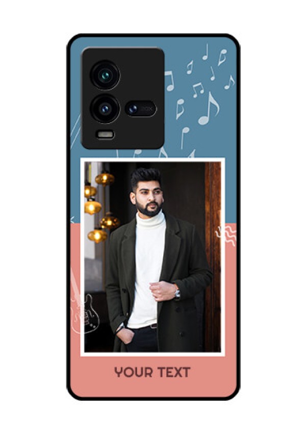 iQOO 9T 5G Photo Printing on Glass Case - with Color Musical Note Design