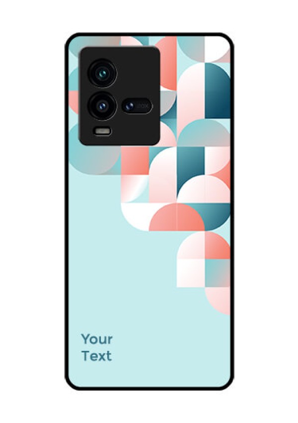 iQOO 9T 5G Custom Glass Phone Case - Stylish Semi-circle Pattern Design