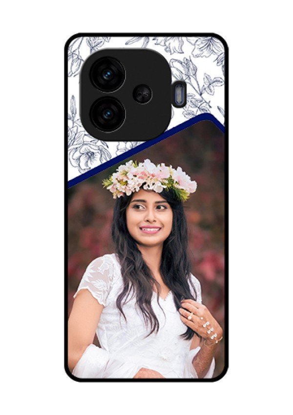 iQOO Neo 10R 5G Custom Glass Phone Case - Classy Floral Design