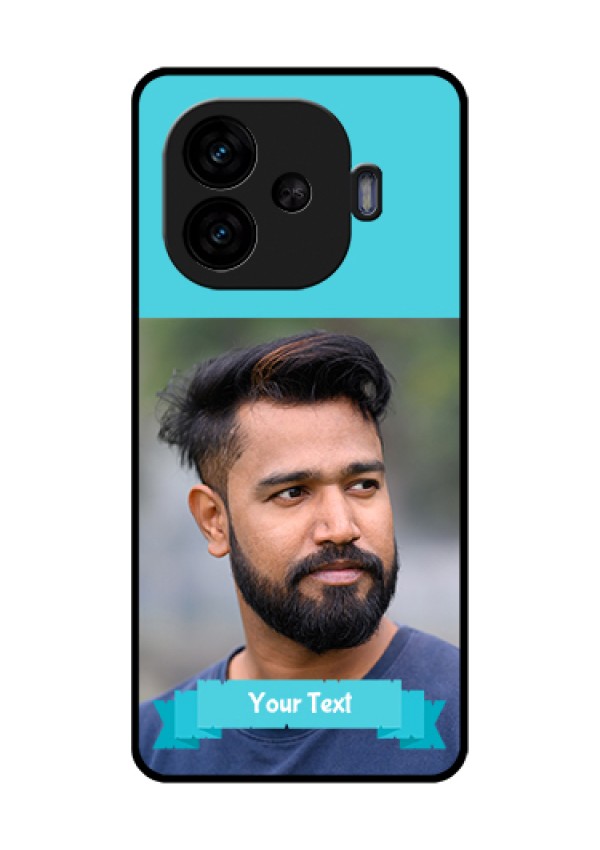 iQOO Neo 10R 5G Custom Glass Phone Case - Blue Color Design