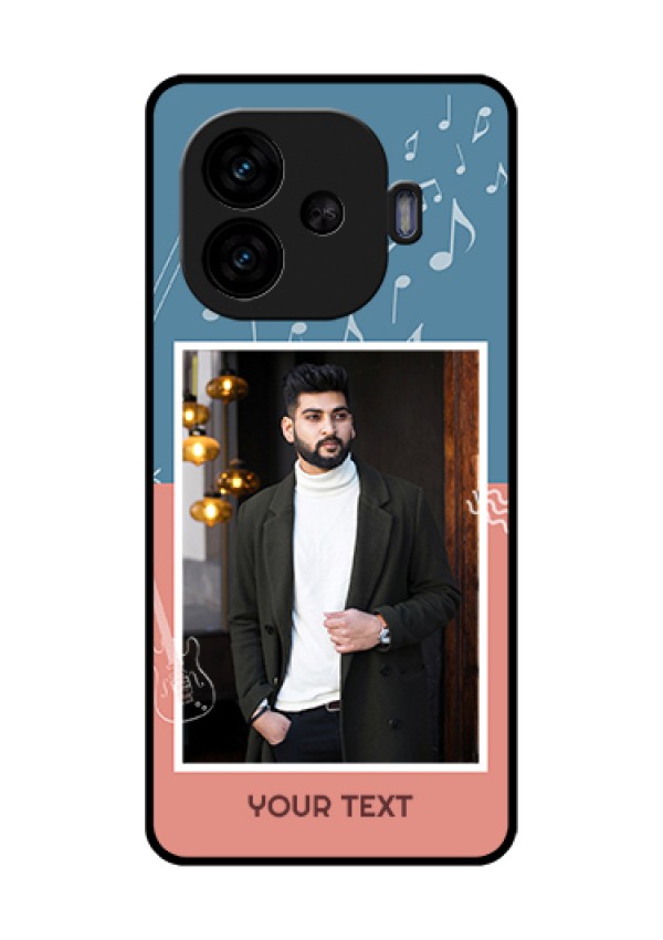 iQOO Neo 10R 5G Custom Glass Phone Case - With Color Musical Note Design
