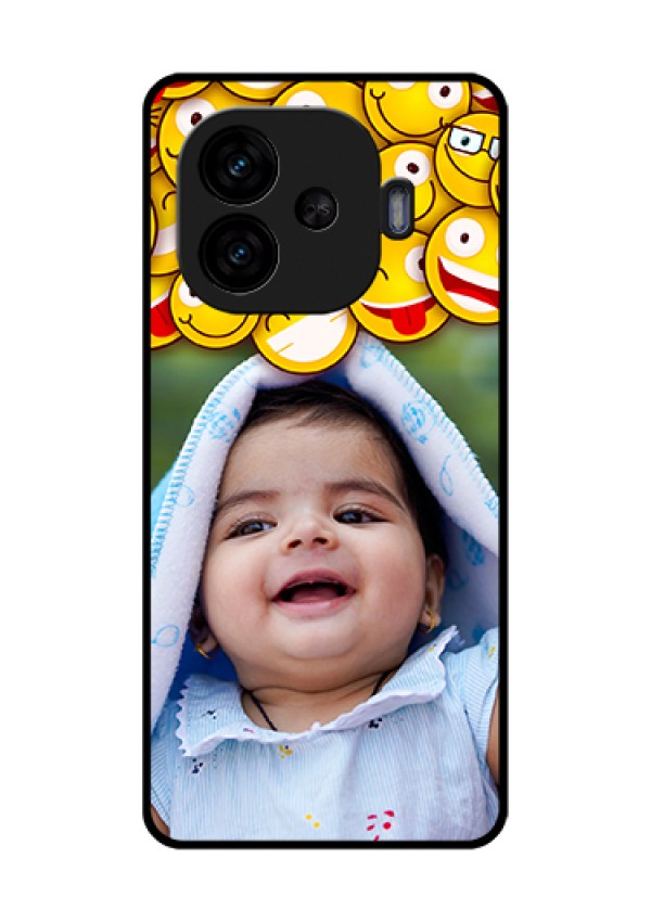 iQOO Neo 10R 5G Custom Glass Phone Case - With Smiley Emoji Design