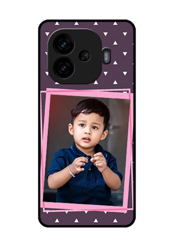 iQOO Neo 10R 5G Custom Glass Phone Case - Triangle Pattern Dotted Design