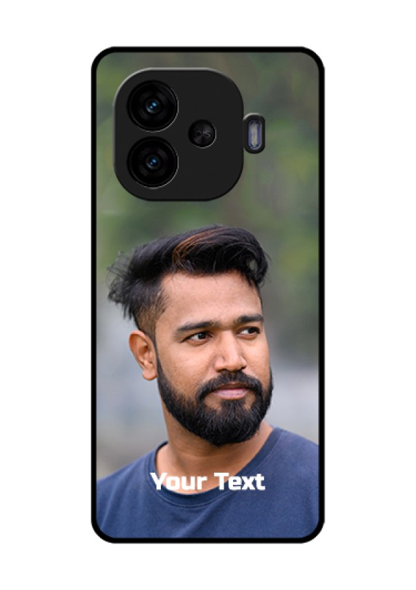 iQOO Neo 10R 5G Custom Glass Phone Case - Photo With Text Design