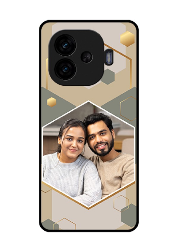 iQOO Neo 10R 5G Custom Glass Phone Case - Stylish Hexagon Pattern Design