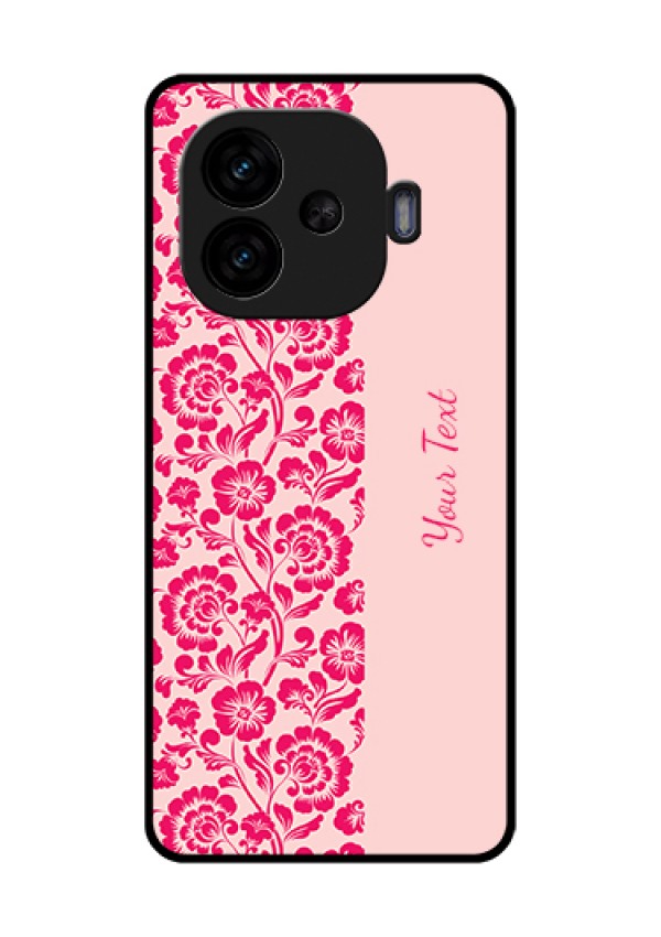 iQOO Neo 10R 5G Custom Glass Phone Case - Attractive Floral Pattern Design