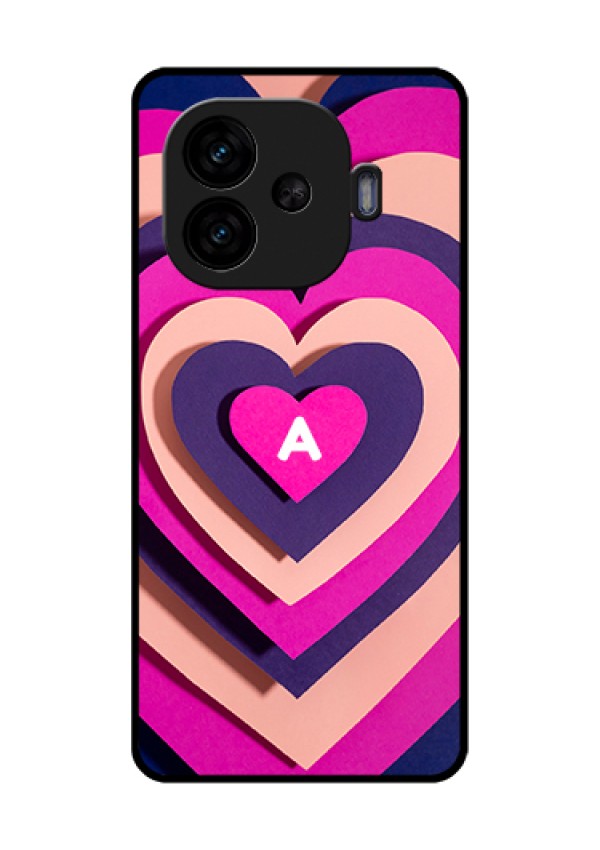 iQOO Neo 10R 5G Custom Glass Phone Case - Cute Heart Pattern Design